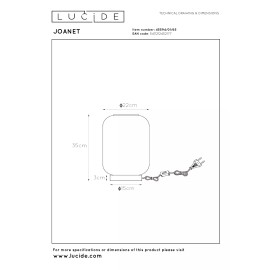 JOANET galda lampa 1xE27 dūmu pelēka