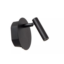 JOLIJN uzlādējams magnētisks gultas/sienas gaismeklis Ø10,2 cm melns (Lucide)