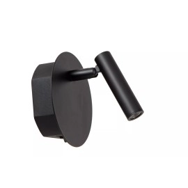 JOLIJN uzlādējams magnētisks gultas/sienas gaismeklis Ø10,2 cm melns (Lucide)