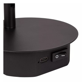 JOLIJN uzlādējams magnētisks gultas/sienas gaismeklis Ø10,2 cm melns (Lucide)