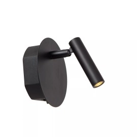 JOLIJN uzlādējams magnētisks gultas/sienas gaismeklis Ø10,2 cm melns (Lucide)