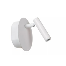 JOLIJN uzlādējams magnētisks gultas/sienas gaismeklis Ø10,2 cm balts (Lucide)