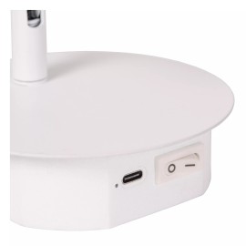 JOLIJN uzlādējams magnētisks gultas/sienas gaismeklis Ø10,2 cm balts (Lucide)