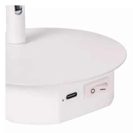 JOLIJN uzlādējams magnētisks gultas/sienas gaismeklis Ø10,2 cm balts (Lucide)