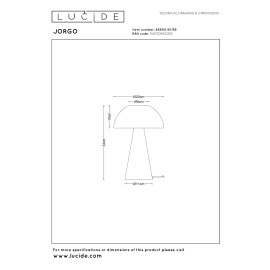 JORGO galda lampa Ø 20 cm, 1xE27, terakotas tonī (Lucide)