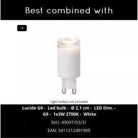 Piekarama lampa JOSIANE Ø18 cm 1xG9 40W dzintara (Lucide)