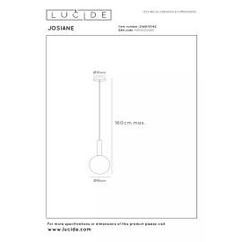Piekarama lampa JOSIANE Ø18 cm 1xG9 40W dzintara (Lucide)
