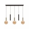 JOSIANE piekaramā lampa 3×G9 + 2×GU10 MR11 melna/dzintara (Lucide)