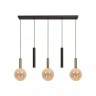 JOSIANE piekaramā lampa 3×G9 + 2×GU10 MR11 melna/dzintara (Lucide)