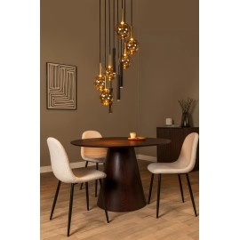 JOSIANE Piekaramā lampa 6xG9 + 4xGU10 melna ar dzintara akcentu (Lucide)