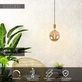 JOVA piekaramā lampa 1 x 60 W E27 matēta zelta/misiņa (Lucide)