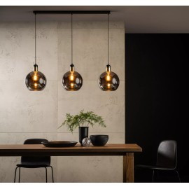 JULIUS piekaramā lampa 3xE27, dūmakaini pelēka (Lucide)