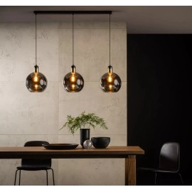JULIUS piekaramā lampa 3xE27, dūmakaini pelēka (Lucide)