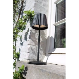 JUSTINE uzlādējama āra galda lampa LED 1x2W melna (Lucide)