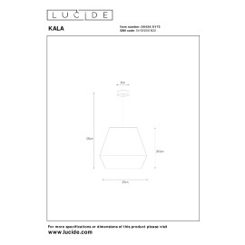 KALA piekaramā lampa Ø40 cm E27 taupe (Lucide)