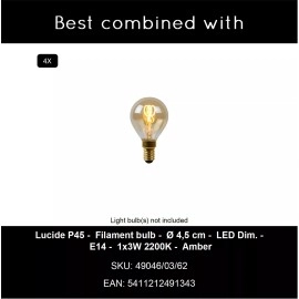 KALA piekaramā lampa 4xE14 taupe (Lucide)