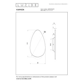 KAMIEN LED sienas lampa 6 W 2700 K balta (Lucide)