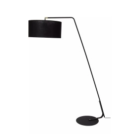 KELSO stāvlampa 1xE27 melna ar lina abažūru (Lucide)