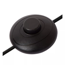 KELSO stāvlampa 1xE27 melna ar lina abažūru (Lucide)
