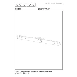KEONI griestu spot gaismeklis 8xG9 taupe (Lucide)