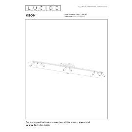 KEONI griestu spot gaismeklis 8xG9 kafijas krāsā (Lucide)