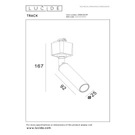 TRACK KEONI sliežu prožektors 1xG9 kafijas krāsā (Lucide)