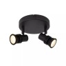 KIANTI griestu prožektors Ø15 cm 2xGU10 50W melna (Lucide)