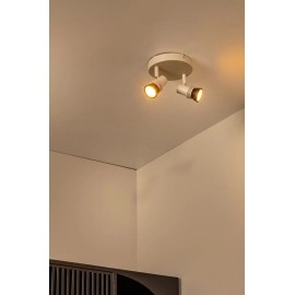 KIANTI griestu prožektors Ø15 cm 2xGU10 50W taupe (Lucide)