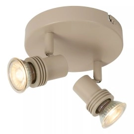 KIANTI griestu prožektors Ø15 cm 2xGU10 50W taupe (Lucide)