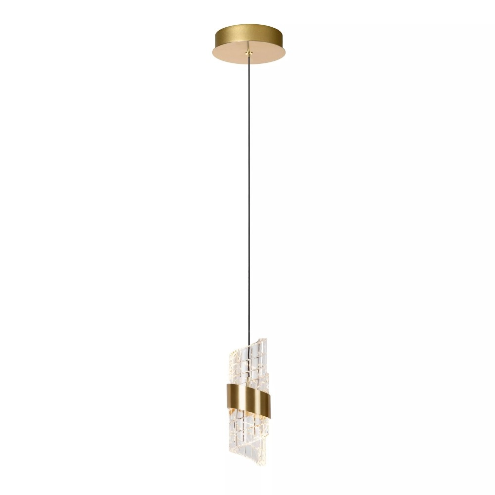 KLIGANDE piekaramā lampa LED 1x9 W 2700 K Ø13 cm matēts zelts / misiņš (Lucide)