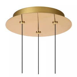 KLIGANDE piekaramā lampa LED 3x8 W 2700 K Ø25 cm matēts zelts / misiņš (Lucide)