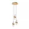 KLIGANDE piekaramā lampa LED 3x8 W 2700 K Ø25 cm matēts zelts / misiņš (Lucide)