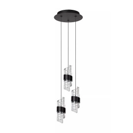 KLIGANDE piekaramā lampa LED 3x8 W 2700 K Ø25 cm melna (Lucide)