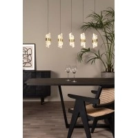 KLIGANDE piekaramā lampa LED 5x7,8 W 2700 K 84 cm matēts zelts / misiņš (Lucide)