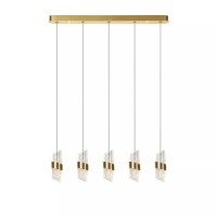 KLIGANDE piekaramā lampa LED 5x7,8 W 2700 K 84 cm matēts zelts / misiņš (Lucide)