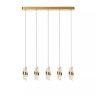 KLIGANDE piekaramā lampa LED 5x7,8 W 2700 K 84 cm matēts zelts / misiņš (Lucide)
