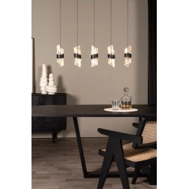 KLIGANDE piekaramā lampa LED 5x7,8 W 2700 K 84 cm melna (Lucide)
