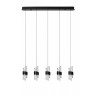 KLIGANDE piekaramā lampa LED 5x7,8 W 2700 K 84 cm melna (Lucide)