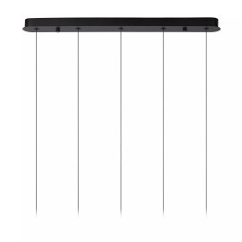 KLIGANDE piekaramā lampa LED 5x7,8 W 2700 K 84 cm melna (Lucide)