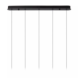 KLIGANDE piekaramā lampa LED 5x7,8 W 2700 K 84 cm melna (Lucide)