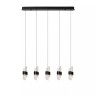 KLIGANDE piekaramā lampa LED 5x7,8 W 2700 K 84 cm melna (Lucide)