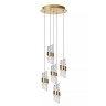 KLIGANDE piekaramā lampa LED 5x8 W 2700 K Ø30 cm matēts zelts / misiņš (Lucide)