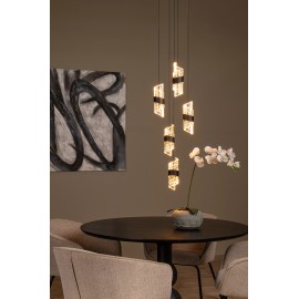 KLIGANDE piekaramā lampa LED 5x8 W 2700 K Ø30 cm melna (Lucide)