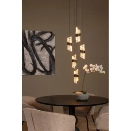 KLIGANDE piekaramā lampa LED 5x8 W 2700 K Ø30 cm melna (Lucide)