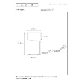 KNULLE galda lampa Ø15 cm E14 balta (Lucide)
