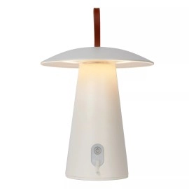 LA DONNA uzlādējama āra galda lampa Ø19,7 cm LED 2W 2700K balta (Lucide)