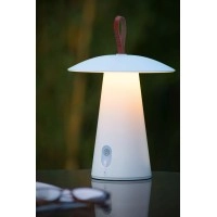 LA DONNA uzlādējama āra galda lampa Ø19,7 cm LED 2W 2700K balta (Lucide)