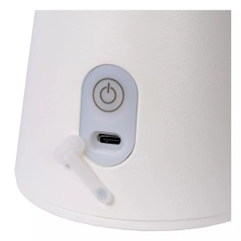 LA DONNA uzlādējama āra galda lampa Ø19,7 cm LED 2W 2700K balta (Lucide)