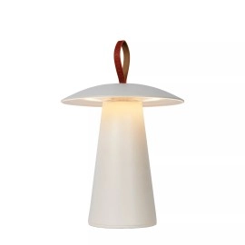 LA DONNA uzlādējama āra galda lampa Ø19,7 cm LED 2W 2700K balta (Lucide)
