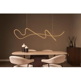 LAMBADA Piekaramā lampa LED dim 1x47W 2700K šampanieša krāsa (Lucide)